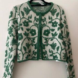 Zara Green Patterned Knitwear